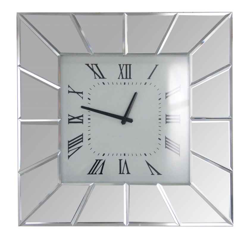 Horloge murale carré miroir Moy