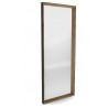 Miroir rectangle bois clair et cadre en métal noir 220 x 90 cm