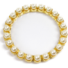 Dessous de verre doré perles blanches
