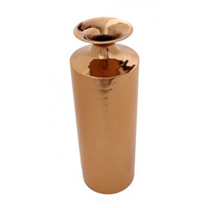 Vase cylindrique cuivre pièce unique H.40 cm