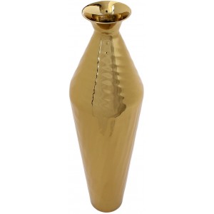 Vase en métal doré H.65 cm