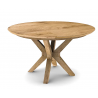 Table à manger ronde extensible chêne clair D.130 cm