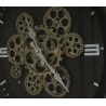 Horloge murale noire mécanisme doré
