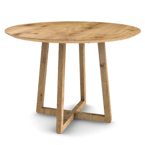 Table à manger ronde chêne clair D.110 cm