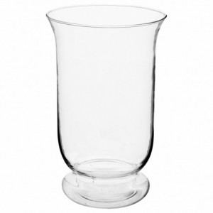 Vase évasé en verre transparent D.10 x H.15 cm